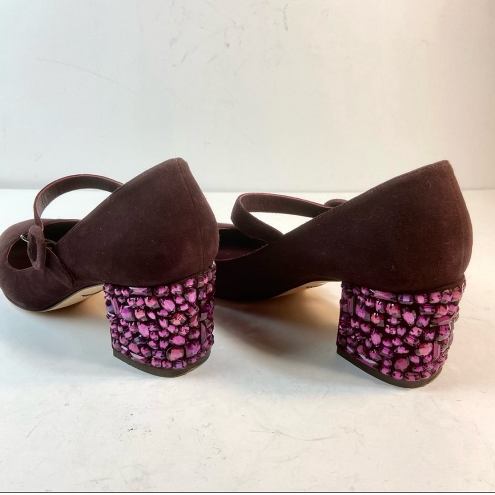 Dolce & Gabbana purple suede Maryjane pumps